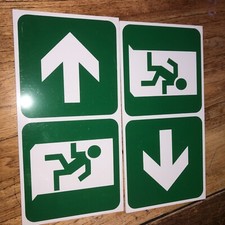 Lot Pictogrammes Signalisation de sécurité Sortie de Secours Gauche Et Droite