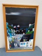 PEINTURE HUILE TOILE RUE DE