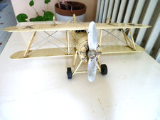 JOUET avion biplan en TÔLE