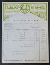 Facture 1937 BANNALEC IRIAOL