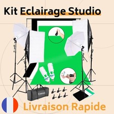 Kit Eclairage Studio Photo Photographie Produit Ecran Vert Video Stream Toile 