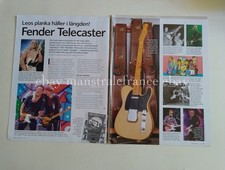 Fender Telecaster Springsteen Simpsons Clash Zeppelin Richards clippings Sweden