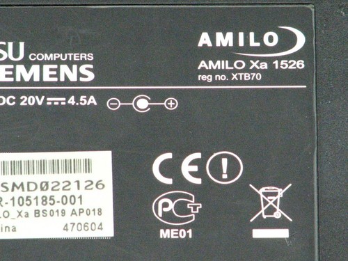 Boîtier dessous amilo xa1526 - boîtier,