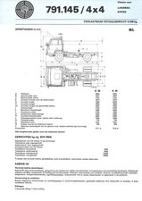 STEYR ( A ) STEYR-DAIMLER-PUCH TRUCKS / 791.145 4X4 / FICHE 1975 / NIEDERLANDE