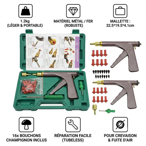Kit reparation pneu tubeless - pneu,