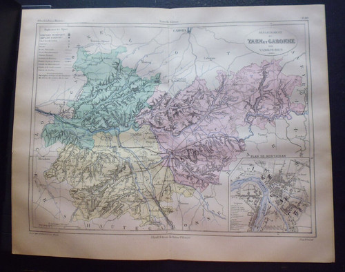 Carte géographique la - géographique, 19°:la