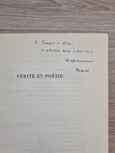 Vérité poésie études - et,