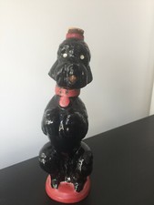 Ancienne Bouteille liqueur GARNIER Chien Caniche noir