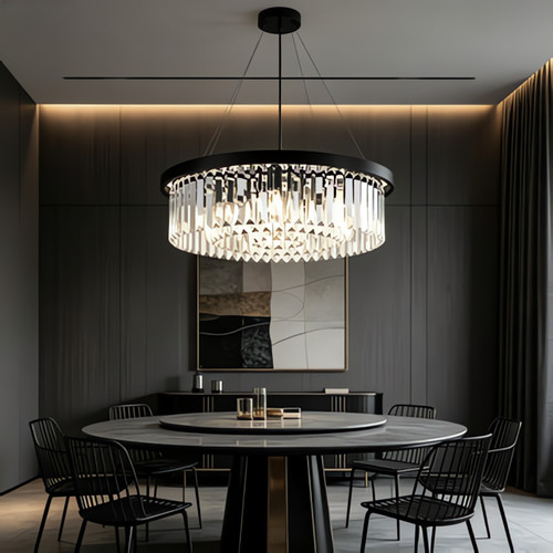 Luxe 60cm lustre cristal - en,