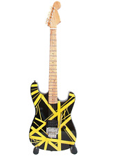 Guitare miniature SuperStrat de Van Halen noire à bandes jaunes Bumblebee