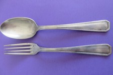anciens   2 couverts métal argenté poinçons