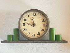 ANCIENNE PETITE PENDULE DE TABLE - HORLOGE DE BUREAU - COURANT ART DECO