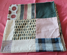 LINGE ANCIEN : MOYEN COUPON DE TISSU  PATCHWORK 193 CM SUR 188 CM