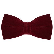 Nœud Papillon En Velours Rouge Bordeaux De Luxe