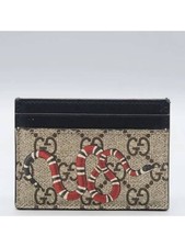 Gucci Supreme Card Holder Kingsnake Beige