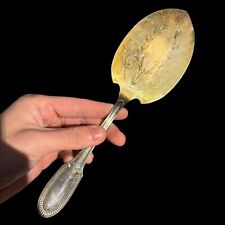 Ancienne Pelle À Fraise En Métal Argenté & Maison ERCUIS