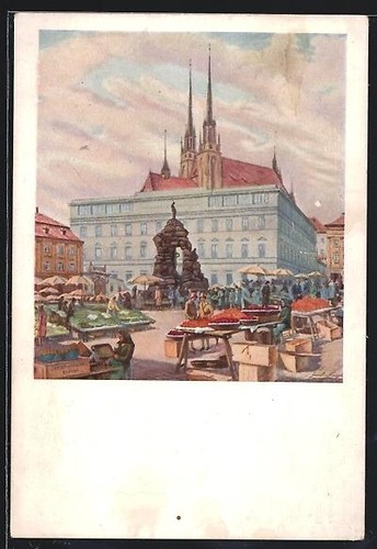 Carte postale artiste brno - carte, d'artiste
