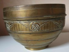 cache pot en cuivre ou laiton art déco diamètre 16