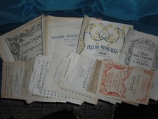 24 ANCIENNES Partitions  violons (dont plusieurs livrets) 4 contre basse 1 alto