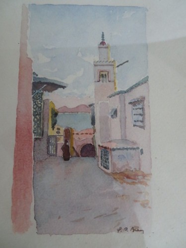 Aquarelle orientaliste rue - orientaliste,