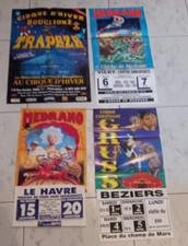 LOT DE  4  AFFICHES DE CIRQUE