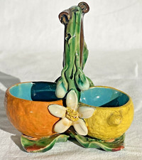 JOLIS SALERONS EN BARBOTINE DE MENTON ORANGE ET CITRON