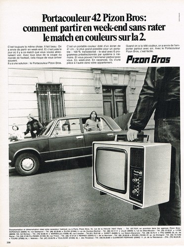 Publicite 1974 pizon bros - 1974,