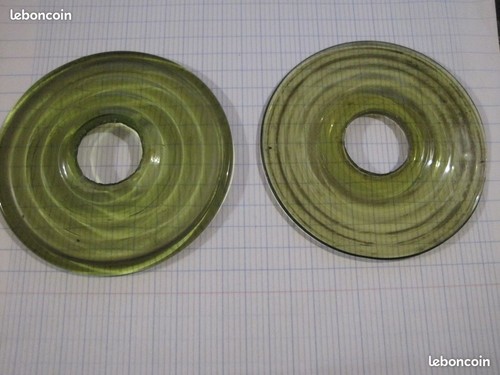 Anciennes bobeches plates - 2,