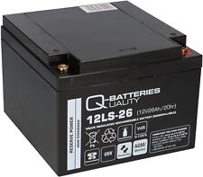 Q-Batteries 12LS-26 12V 26Ah Blei-Vlies-Akku AGM Batterie au Plomb Vds 24Ah 27Ah