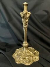 Pied de lampe, style Leleu, bronze, metal argenté, Art Nouveau