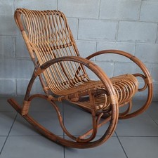 Fauteuil À Bascule En Bambou