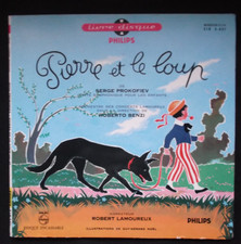 LIVRE DISQUE PIERRE ET LE LOUP   RACONTE PAR ROBERT LAMOUREUX   PHILIPS EIR 5431