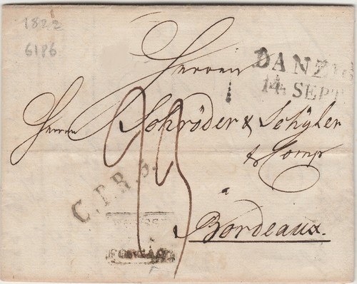 Pologne lettre de dantzig - pologne,
