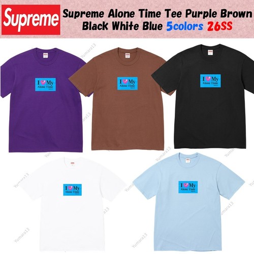 Supreme alone time tee - time, violet