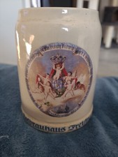 Ancienne Chope à Biere Grès Emailée - HB Hofbräuhaus édition limitée 1985