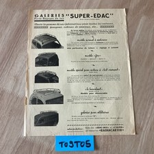 Galerie automobile EDAC prospectus ancien collection publicité porte bagages