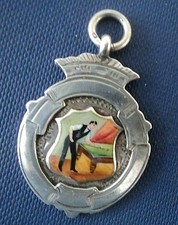 Argent & Émail Fob Médaille Snooker/Billiard 1924 Clairon, St.Austell Cornwall