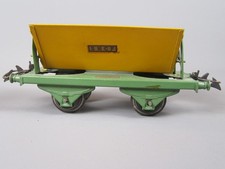 D369 HORNBY Meccano FRANCE Wagon Benne Basculante Jaune SNCF Tôle Litho Zéro O