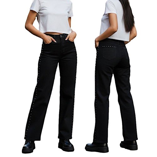 Jeans femme noir borchié - femme,