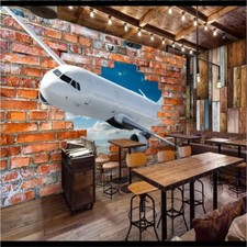 PAPIER PEINT AVION AVIATION  REVETEMENT MURAL HAUTE QUALITE FINITION CANVAS 