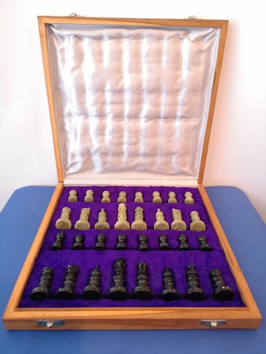 Ancien jeu échecs fait - d'échecs,