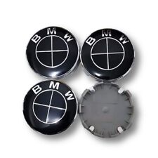 Pour 4pcs Ø68mm BMW 50th Embleme Enjoliveurs de moyeu Avant 2019 tout noir