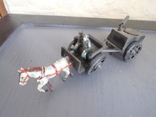 Jouet ancien penny toys chariot cantine 1 cheval 2 soldats allemand