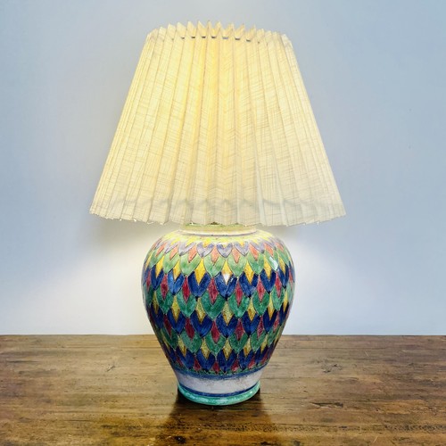 Sublime lampe signée deruta - lampe,