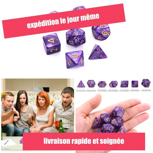 Dés 7 pièces - d&d,