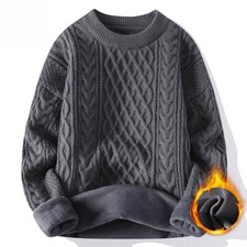 Hommes Tricot Doux Pull Ras