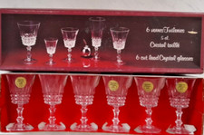 Cristal d'Arques 6 verres a liqueur modèle tuilerie comme neuf