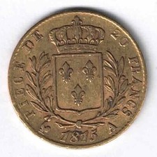 20 FRANCS OR LOUIS XVIII Buste Habillé 1815 A