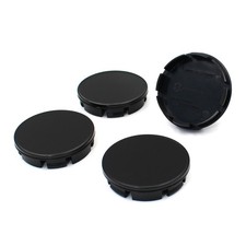 4X Couvre-Centre Noir 60Mm ABS