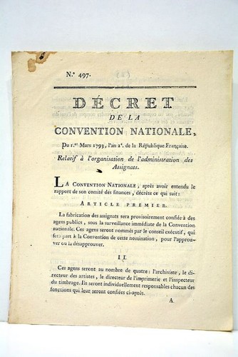 Rigal décret assignats - décret,